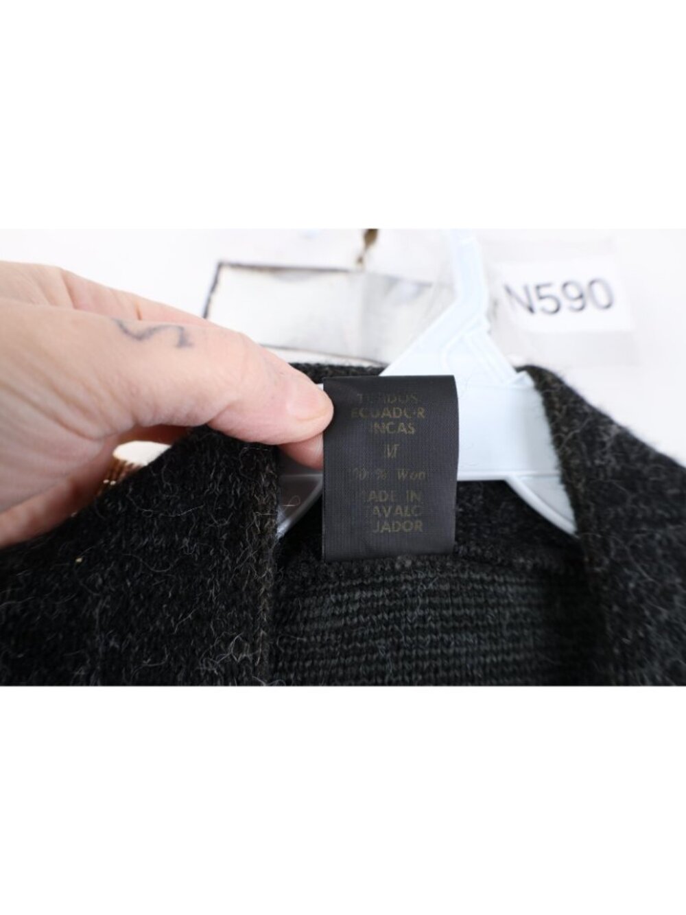 Vintage 90s Streetwear Mens Size Medium Heavyweight Wool Knit Cardigan Sweater - Picture 9 of 14